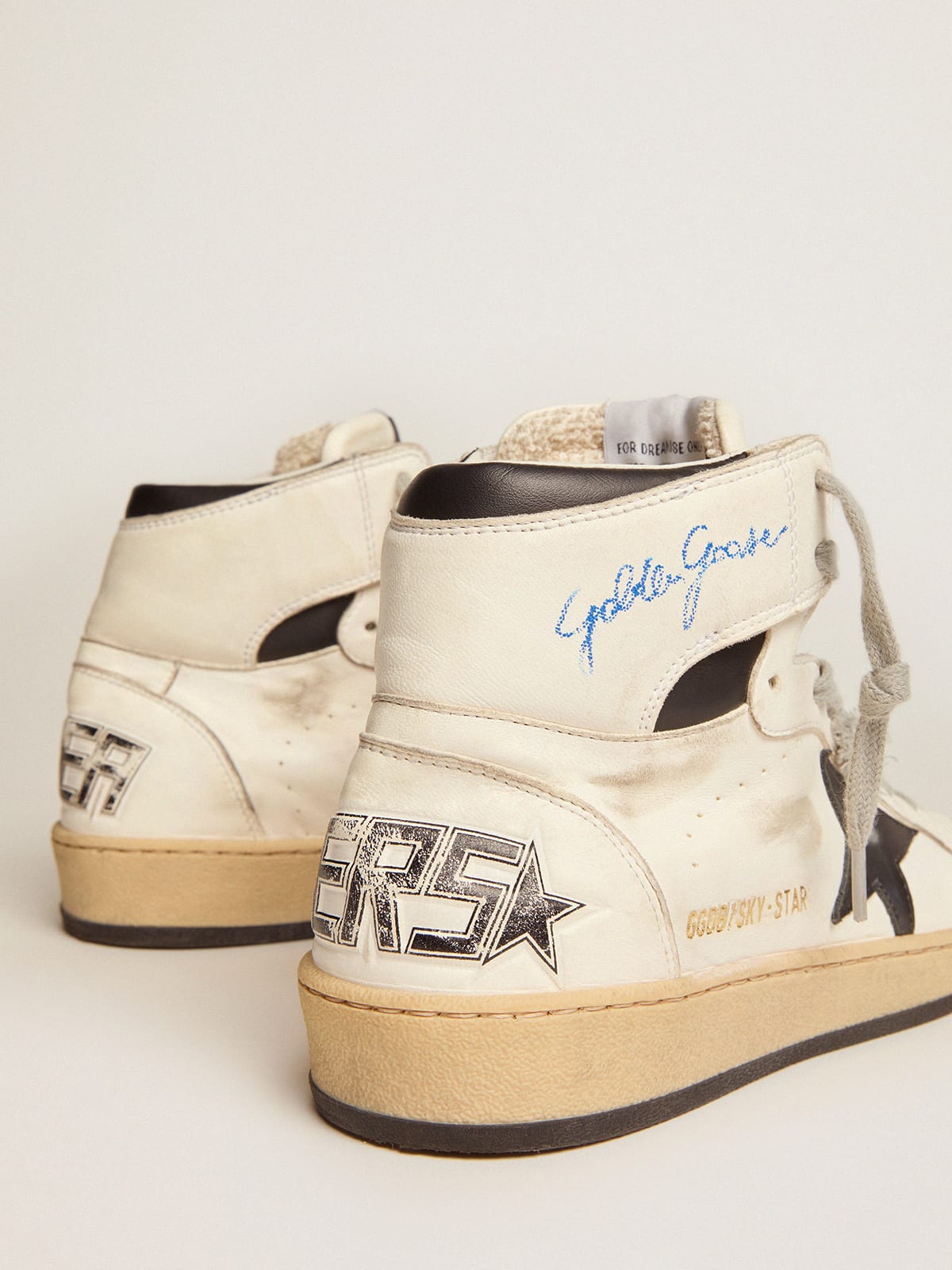 Golden Goose - Women's Sky-Star with signature on the ankle and black inserts in 