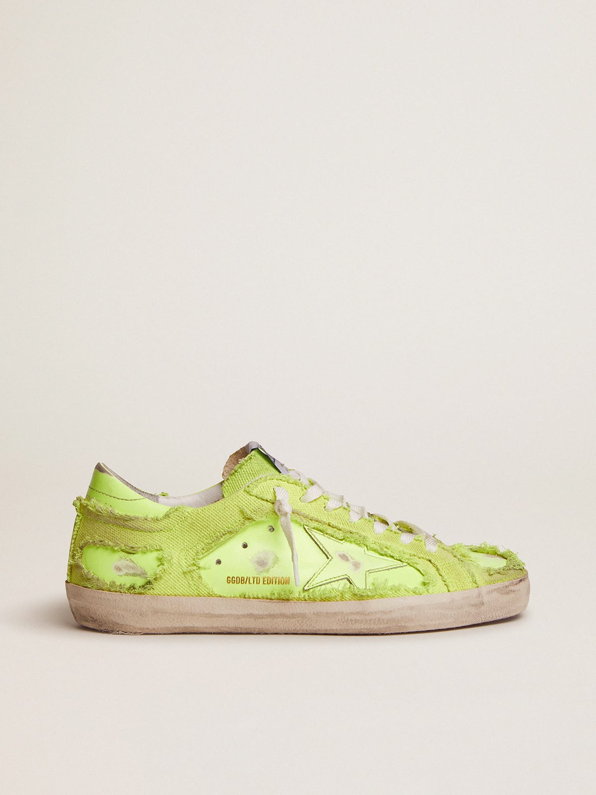 Golden Goose - Women’s Super-Star LAB sneakers in fluorescent yellow leather and canvas in 