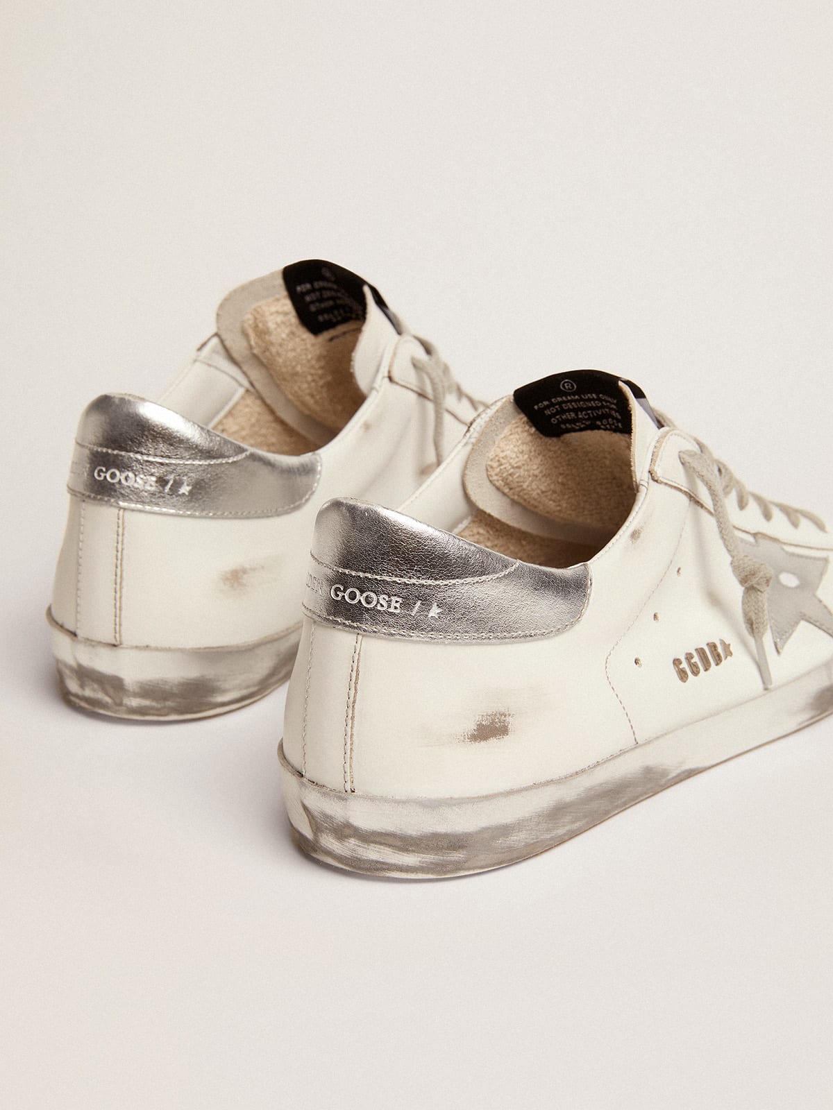 Men's Super-Star with glitter star and heel tab | Golden Goose