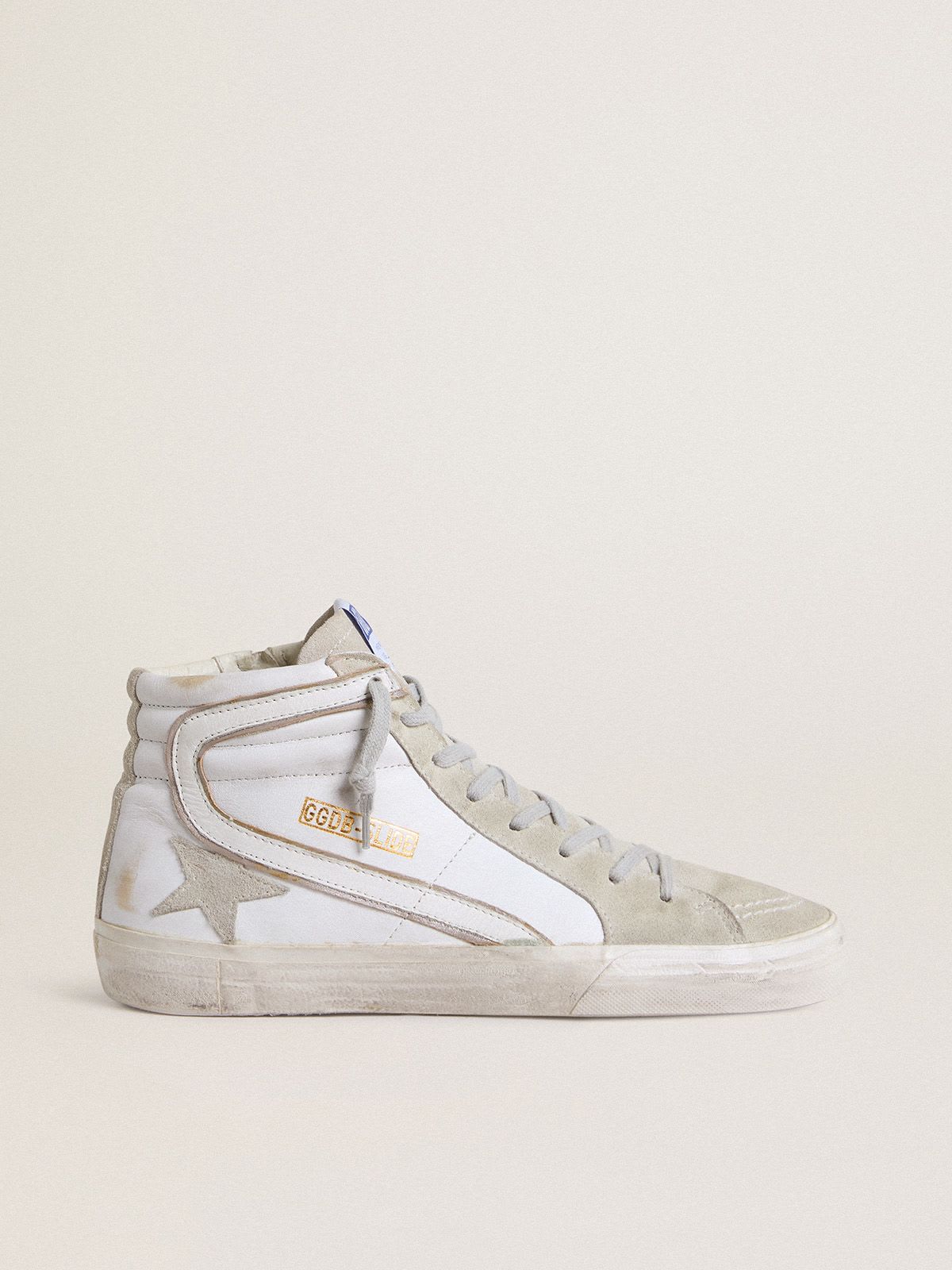 Golden Goose - Men's Slide in leather with suede details in 