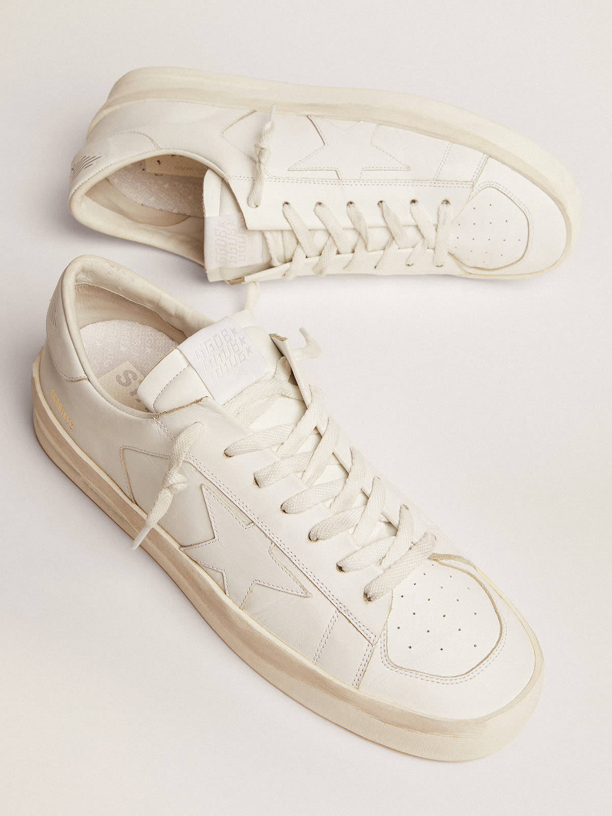 Golden Goose - Men’s Stardan sneakers in total white leather in 