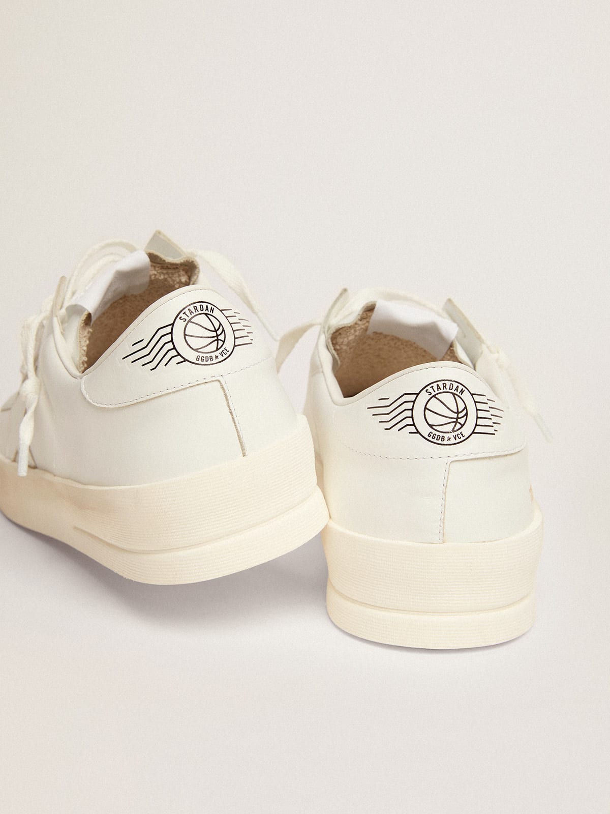 Golden Goose - Stardan masculino de couro branco in 