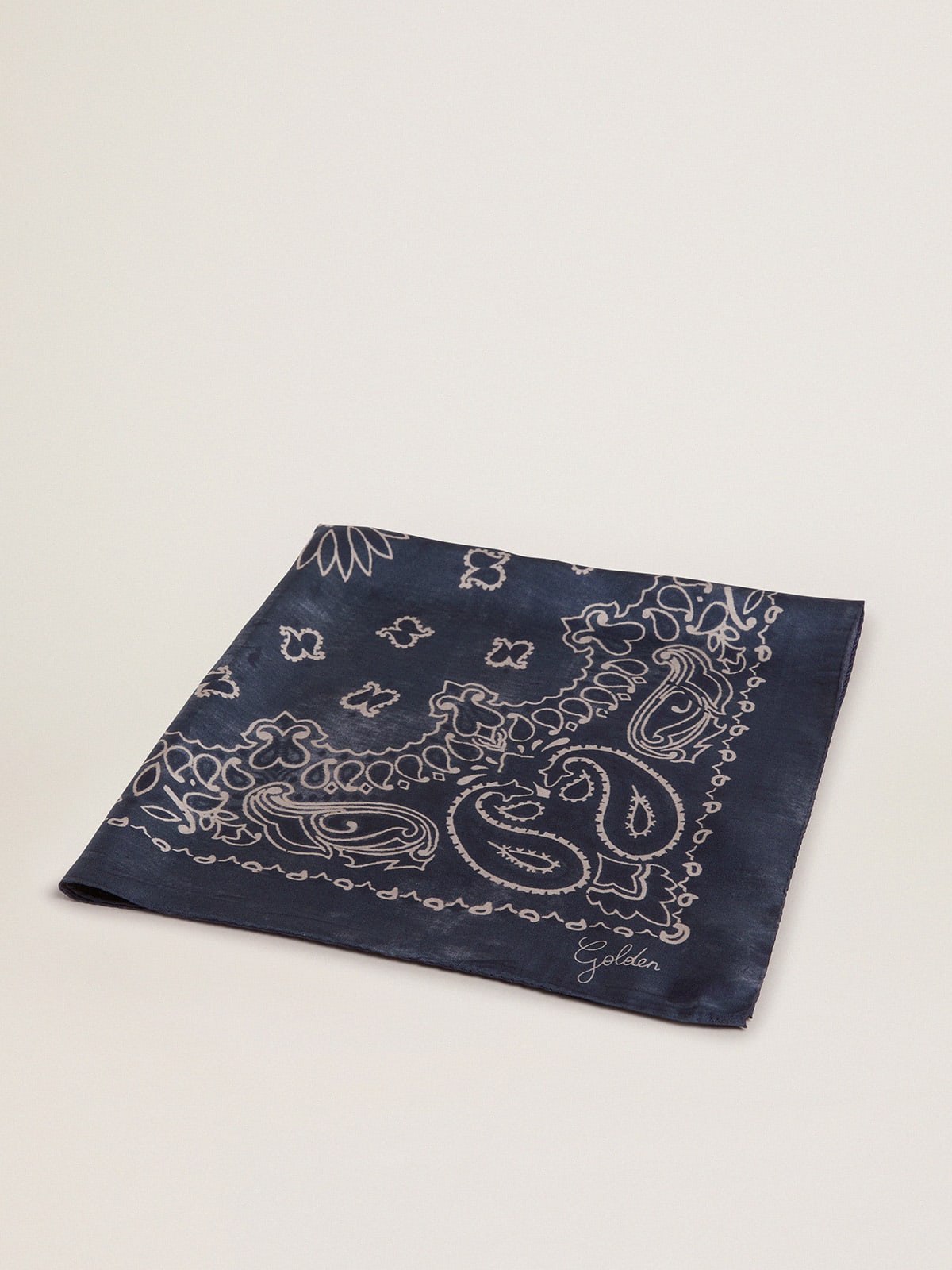 Louis Vuitton Blue, Pattern Print Denim Shine Silk Scarf