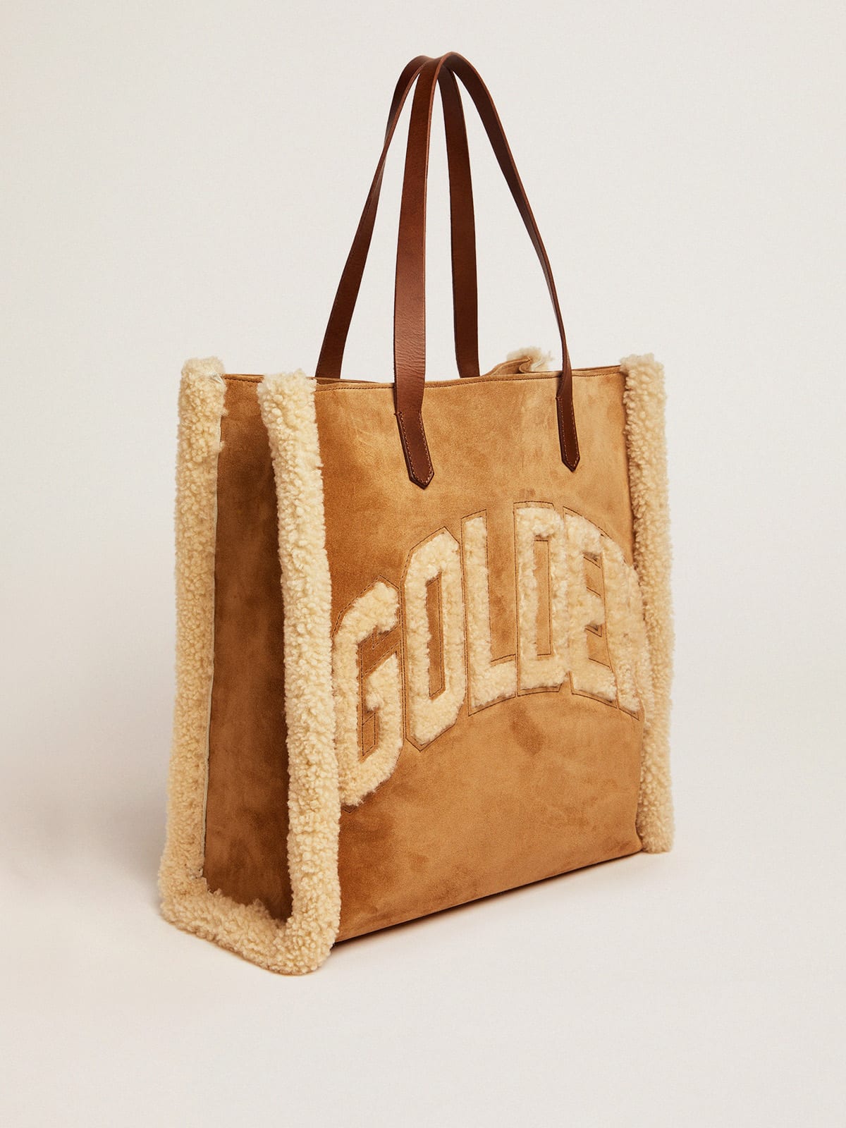 Golden Goose - Sac California Bag North-South en daim et shearling in 