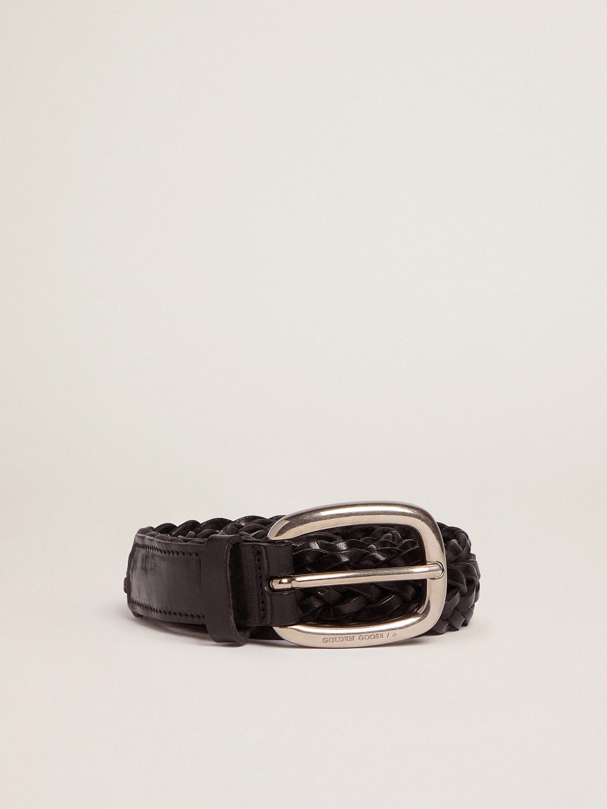 Golden Goose - Women’s belt in black braided leather in 