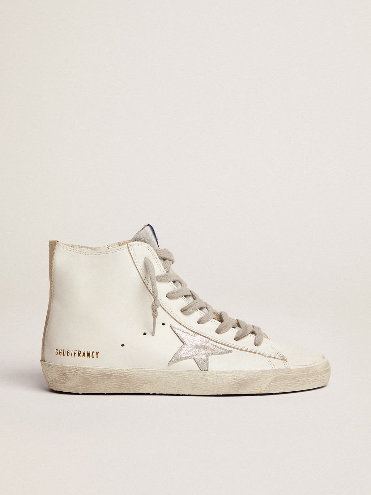 Women\'s Francy leather with suede star | Golden Goose