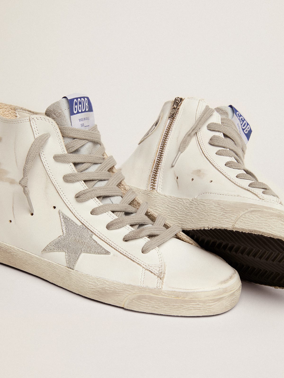 Francy sneakers in leather with suede star | Golden Goose