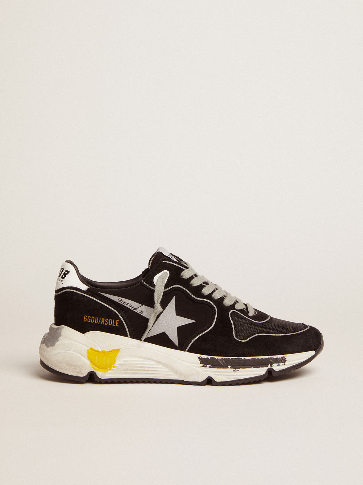 Golden Goose - Women's Running Sole black with silver star in 