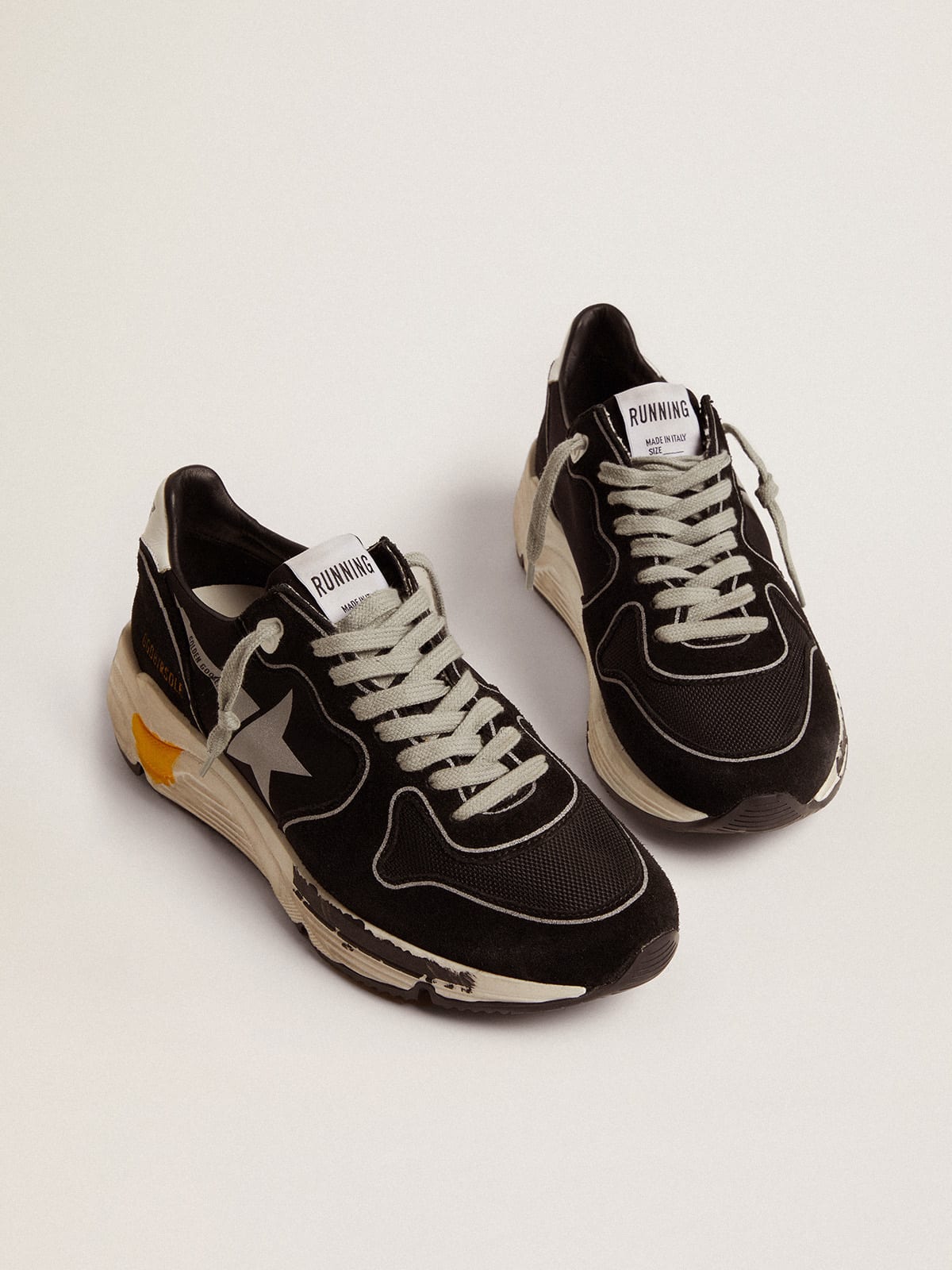 Running Sole: women's chunky black sneakers| Golden Goose