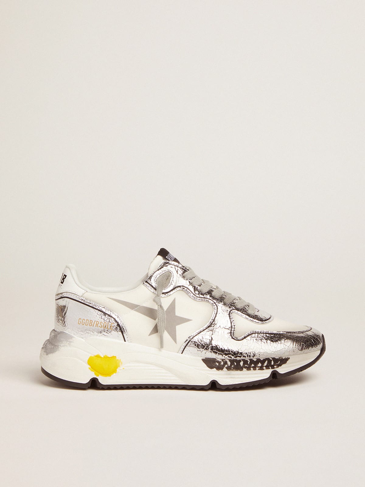 Golden Goose - Women's Running Sole silver and white in 