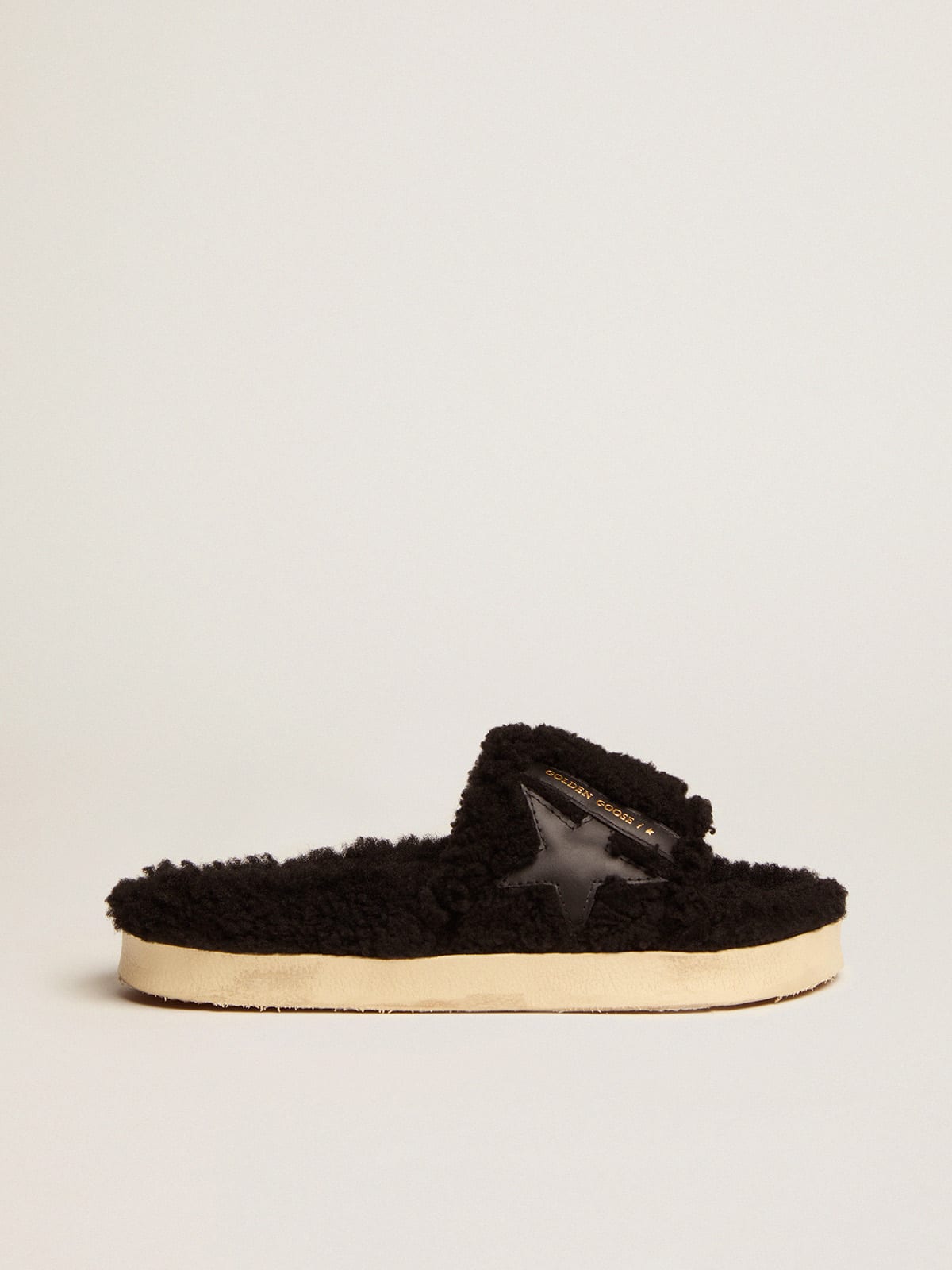 Black shearling golden store goose