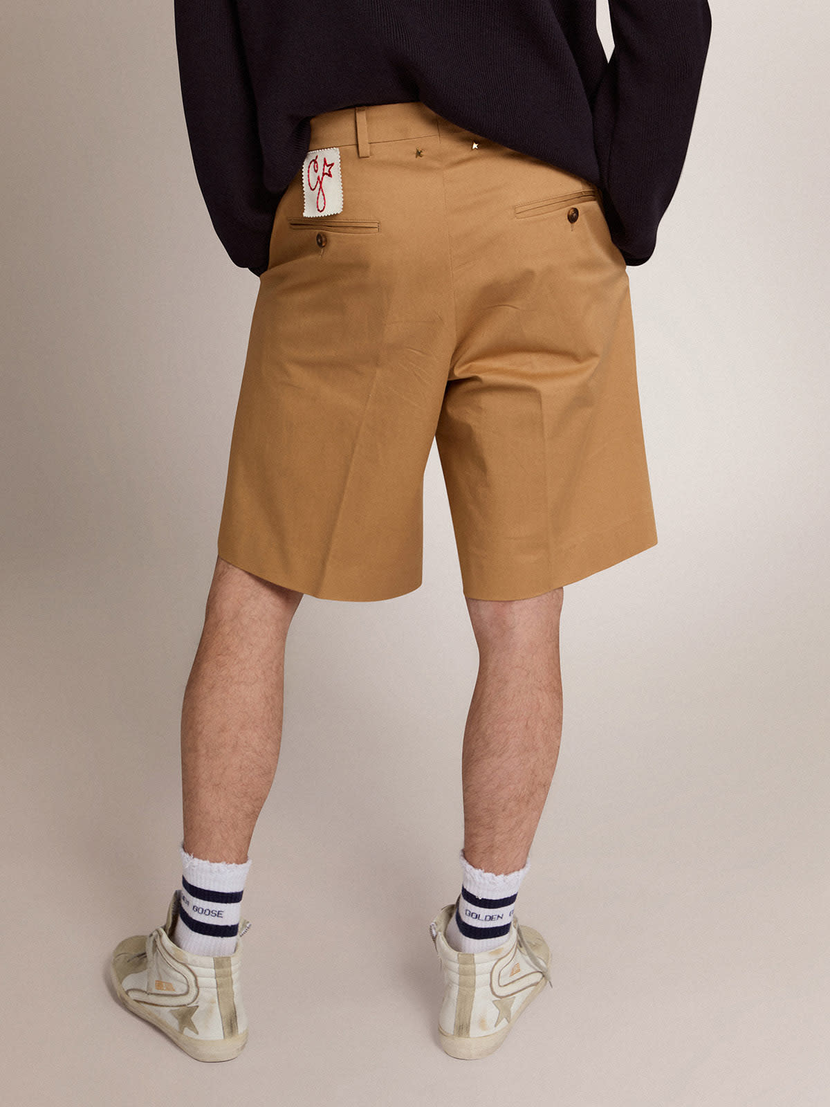Golden Goose - Men's bermuda shorts in beige cotton in 