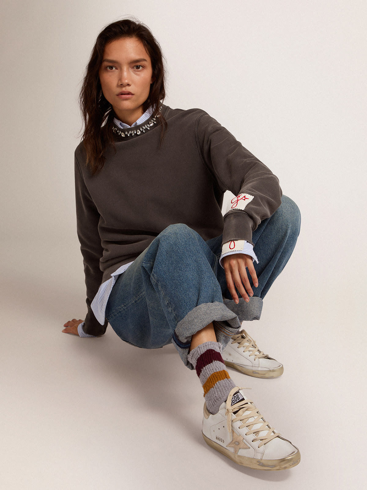 Women's Super-Star sneakers with gold foxing | Golden Goose