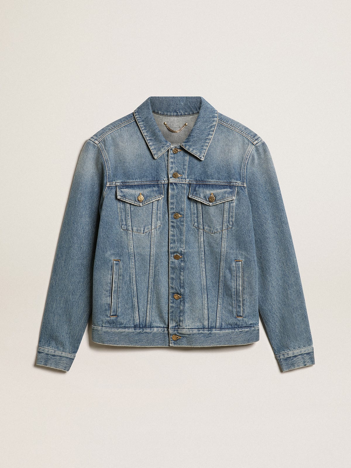 Golden Goose - Men's denim jacket with medium wash  in 