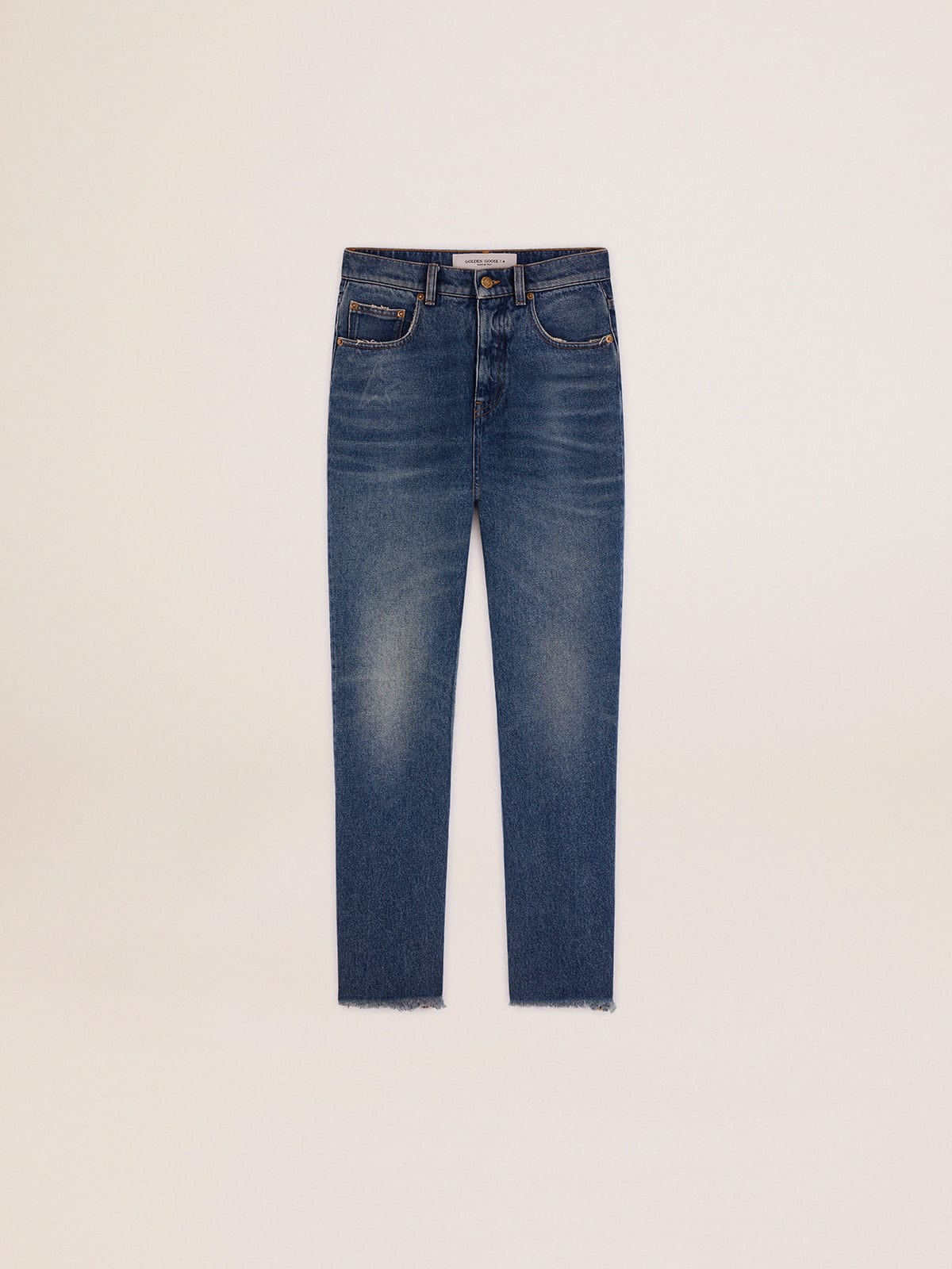 Golden Goose - Golden Collection cropped flared jeans with a medium wash in 