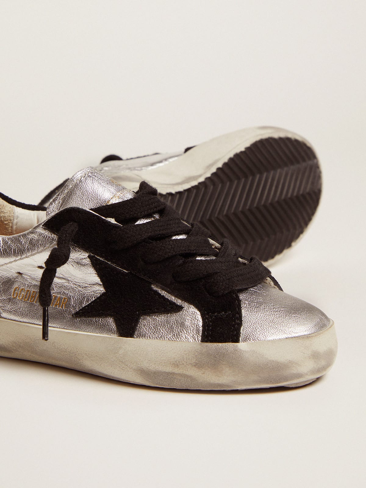 Golden goose best sale superstar silver