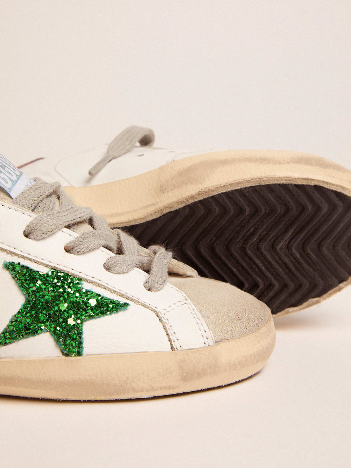 Green glitter cheap golden goose