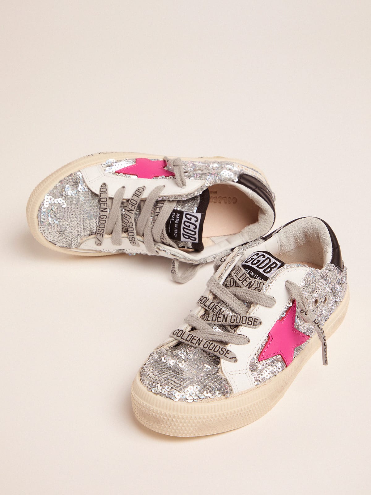 Golden goose cheap may glitter sneakers