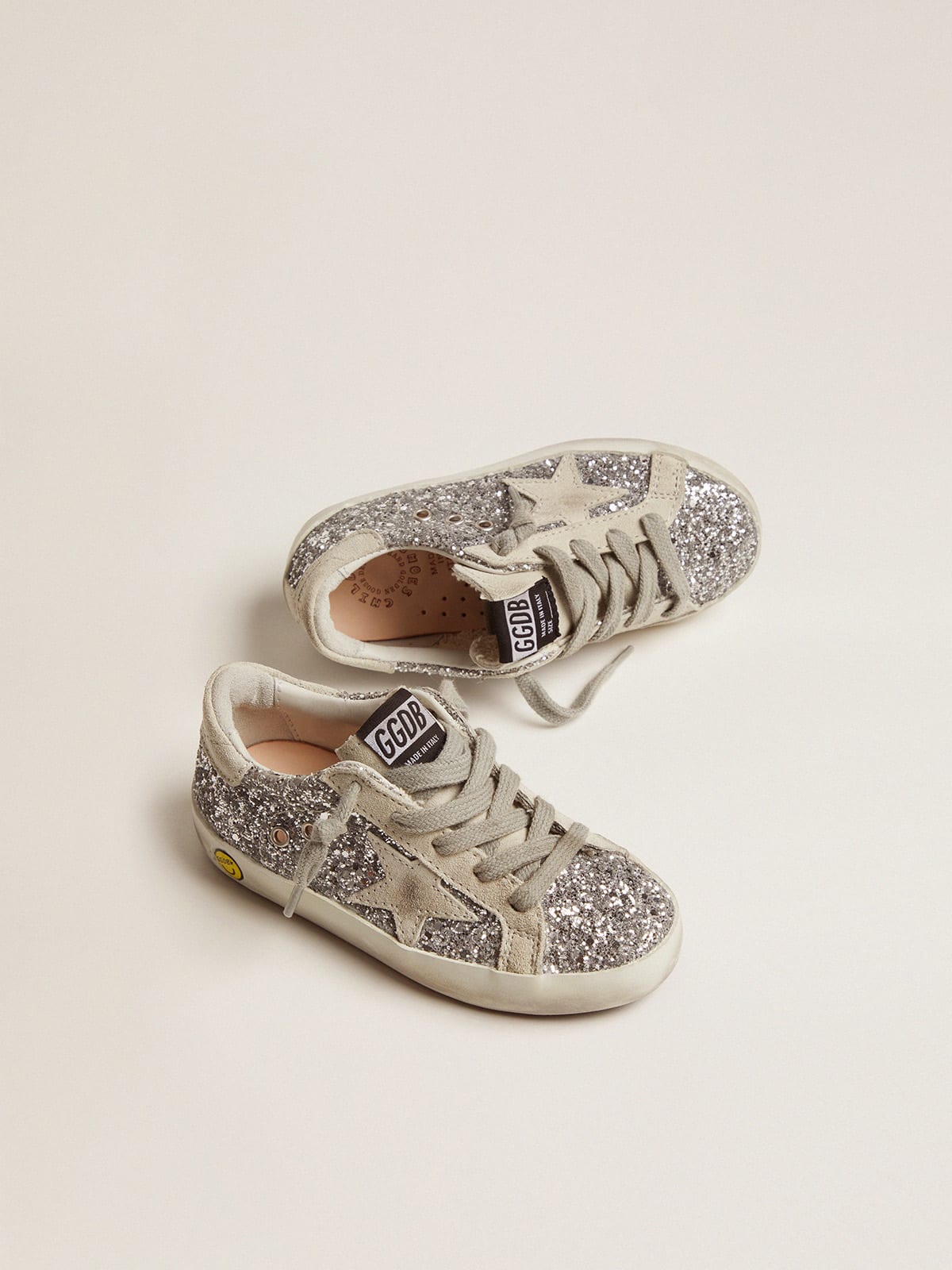 Golden Goose - Super-Star Young with silver glitter in 