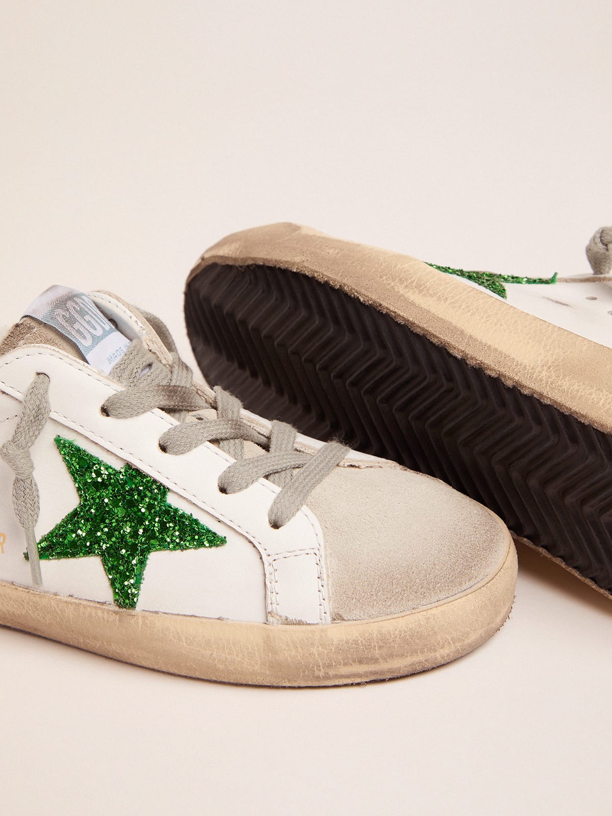 Golden goose sales green glitter