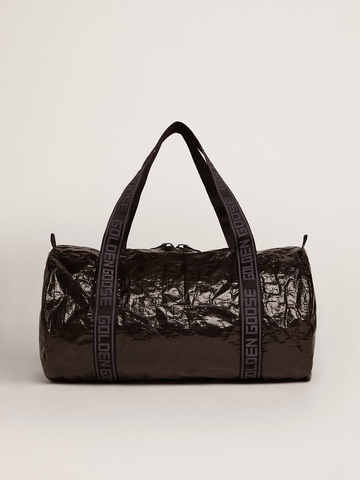 Star Collection black duffle bag with white stars Golden Goose