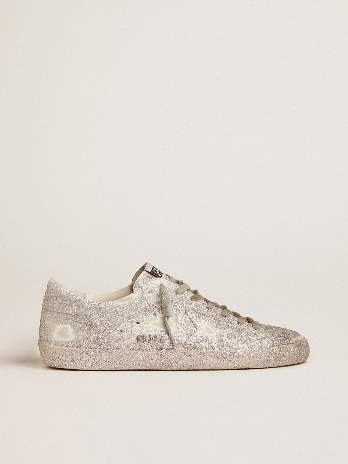 Women's Super-Star sneakers in silver leather