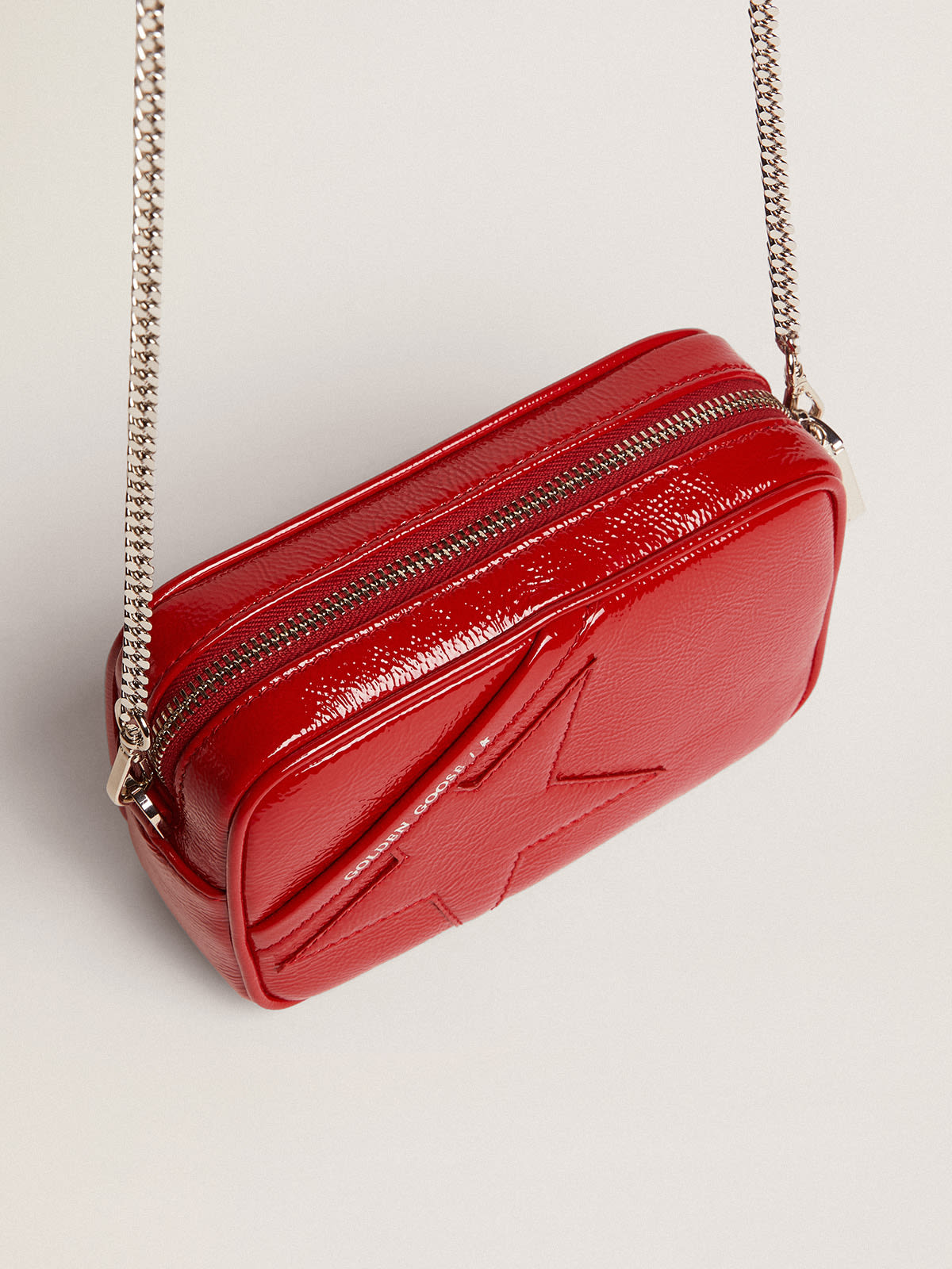 Ruby Red Patent Leather Tote Bag