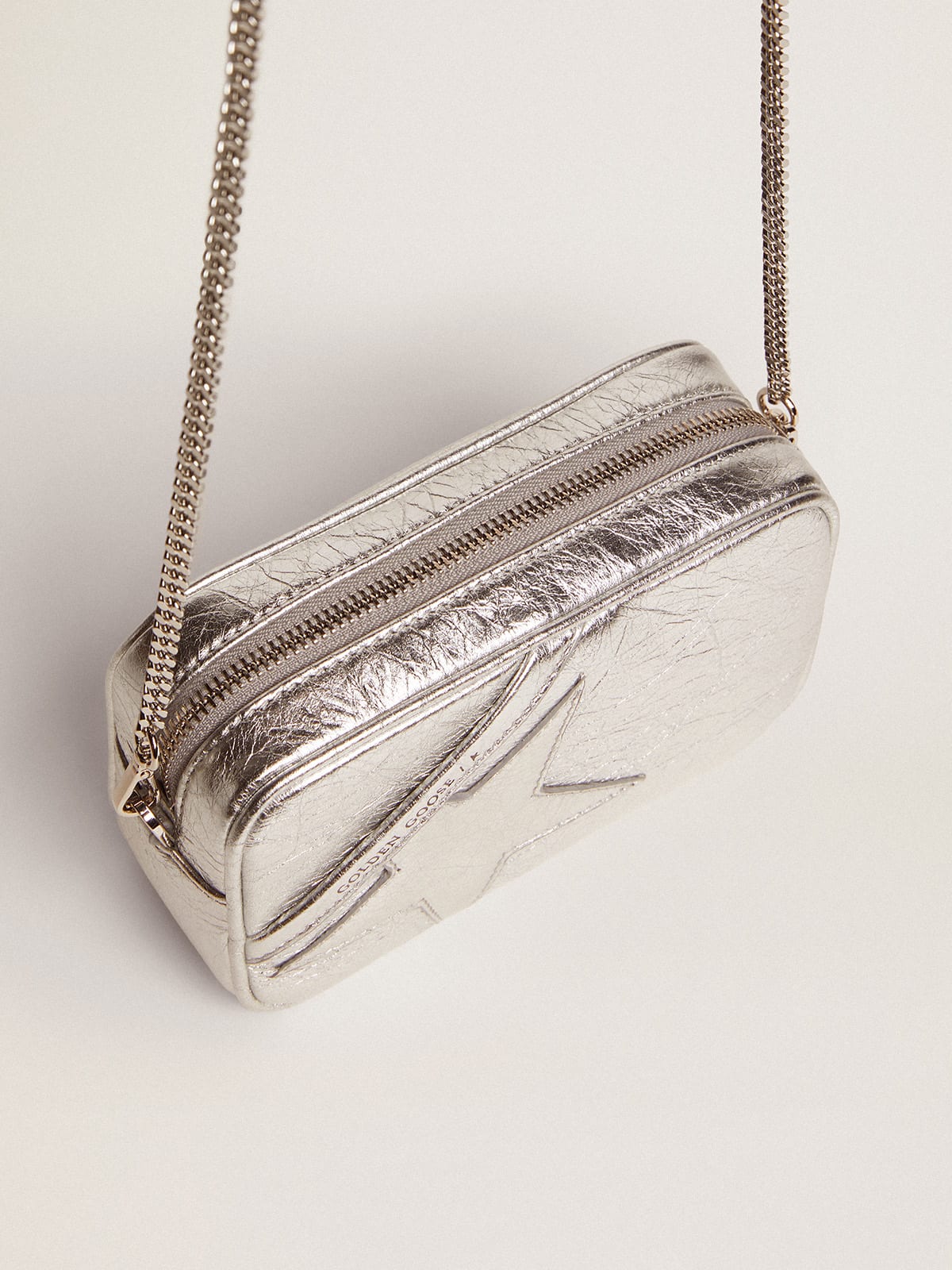 Silver discount chain handbag