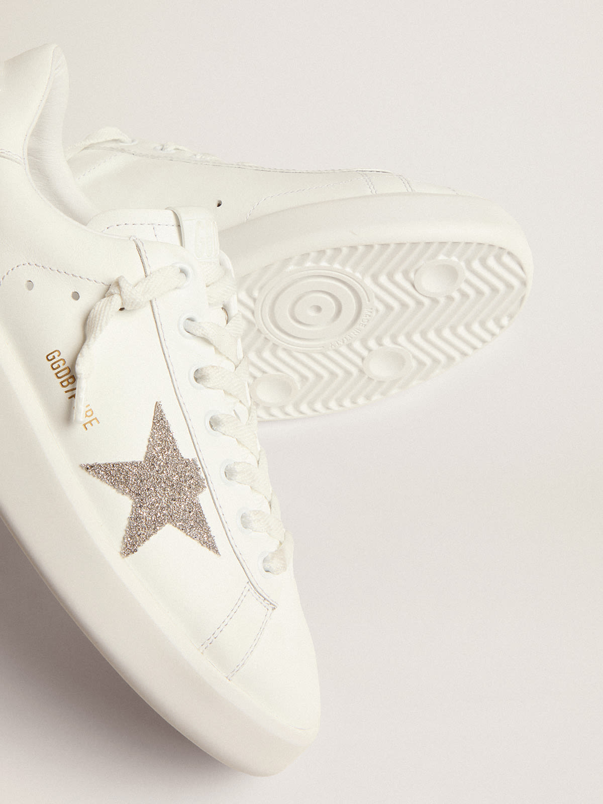 Women's Super-Star white sneakers with Swarovski