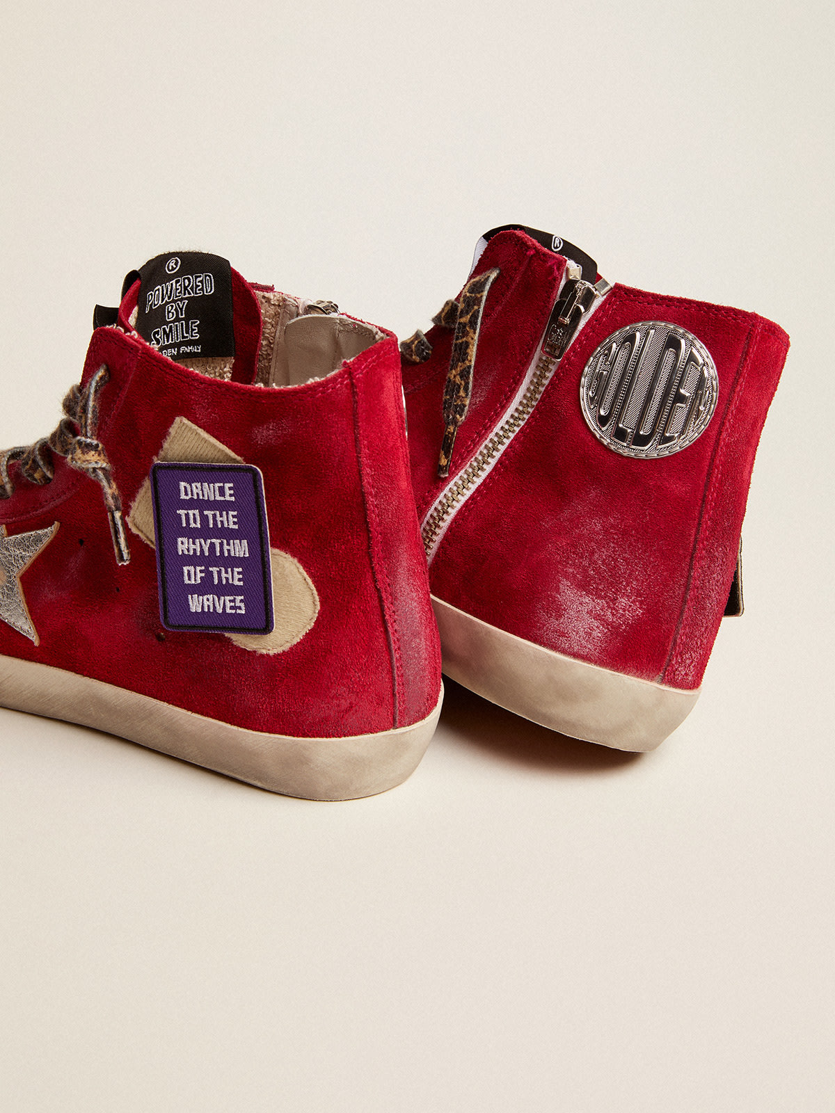 Golden goose red clearance suede