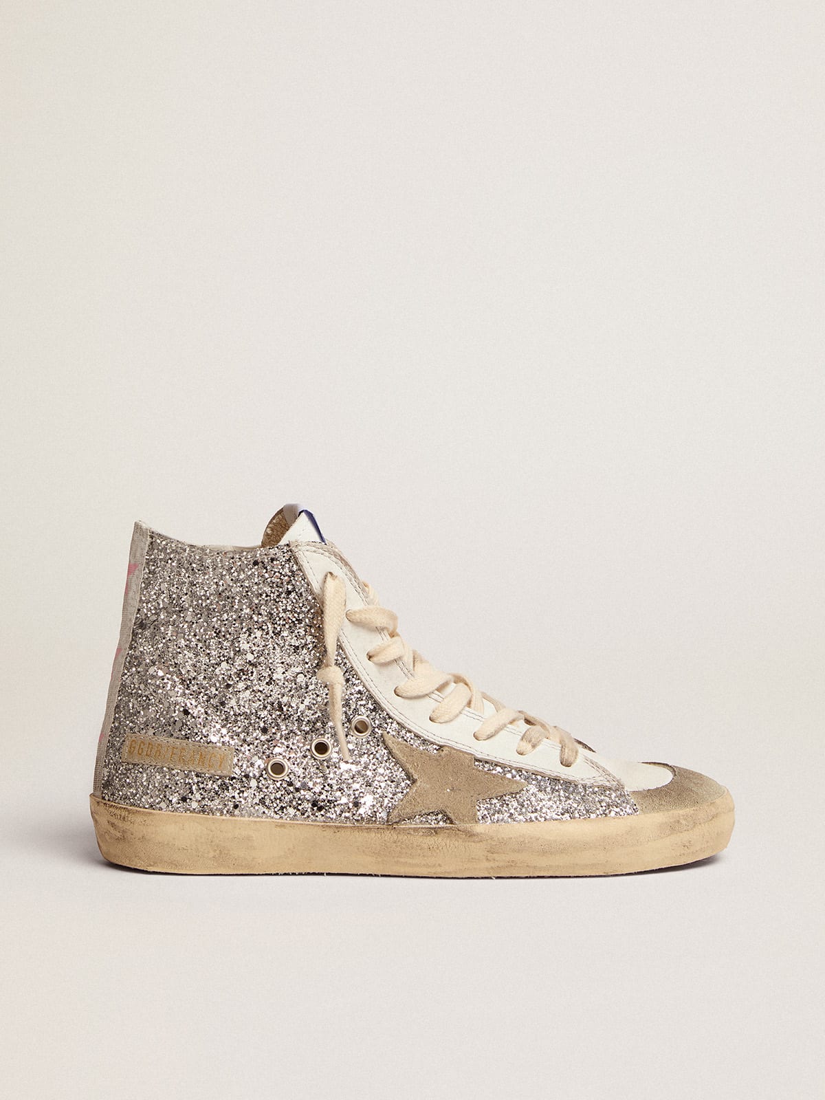 Women's Francy with glitter upper and ice-gray suede star