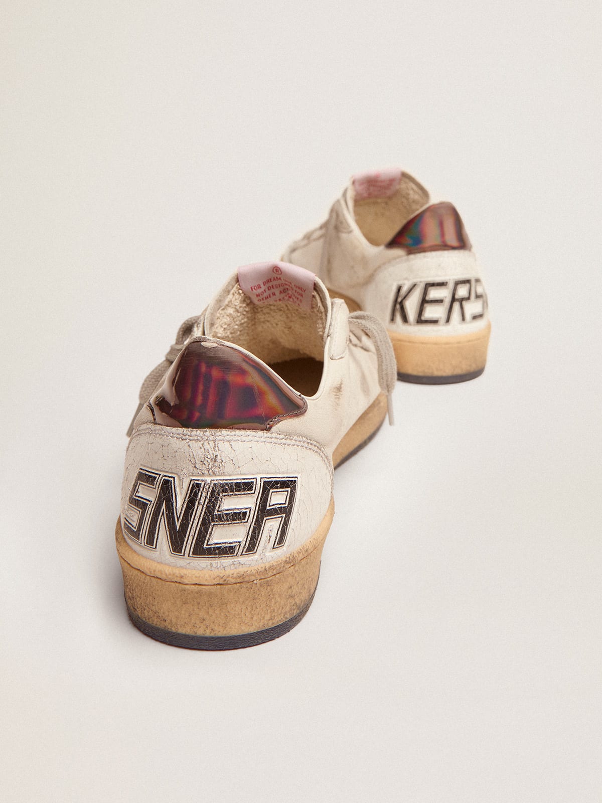 Golden Goose - Men's Ball Star in nappa with holographic inserts and sole lettering in 