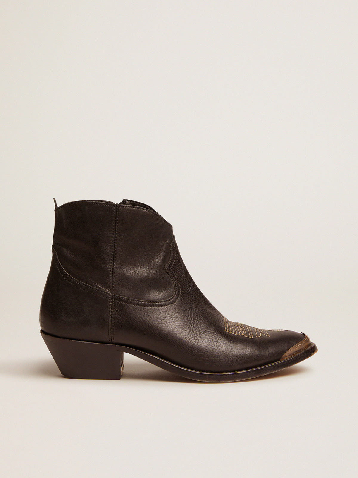 Golden Goose - Ankle boot Feminina de couro com decoração western in 
