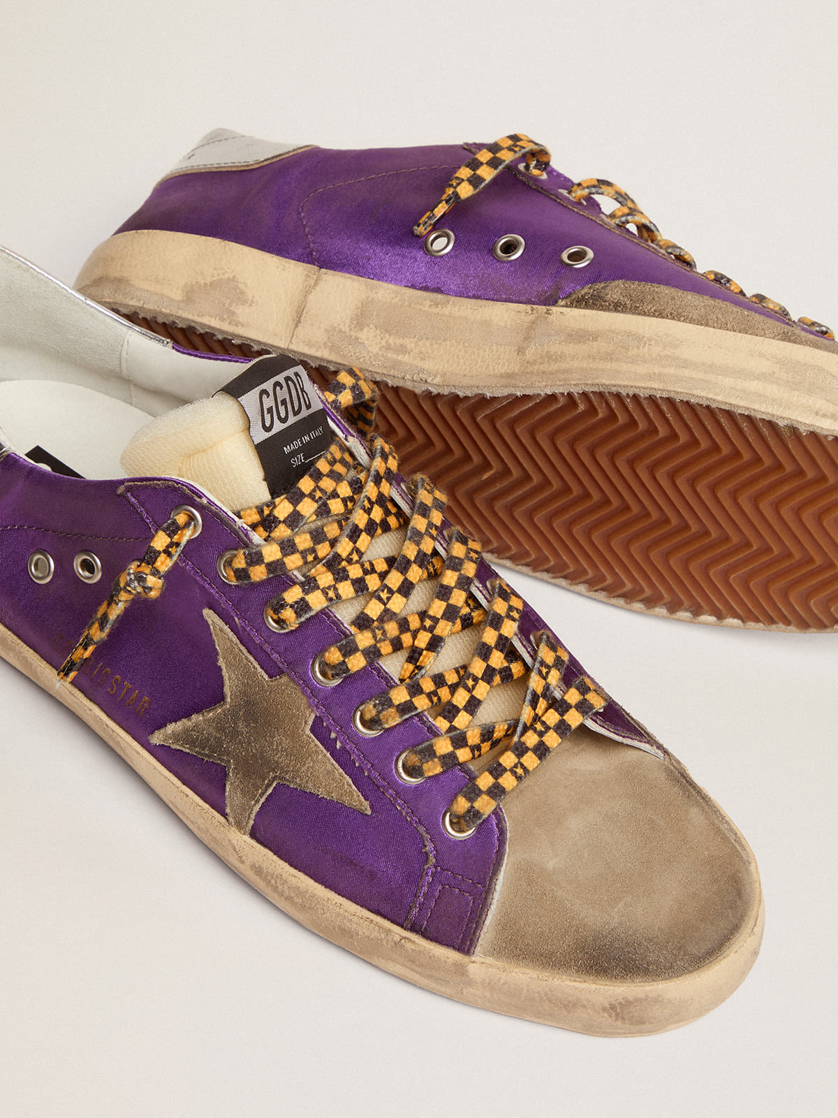 Golden goose purple store sneakers