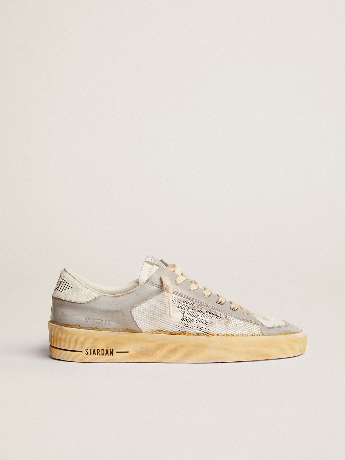 Golden Goose - Men's Stardan with white leather star with GGDB print in 