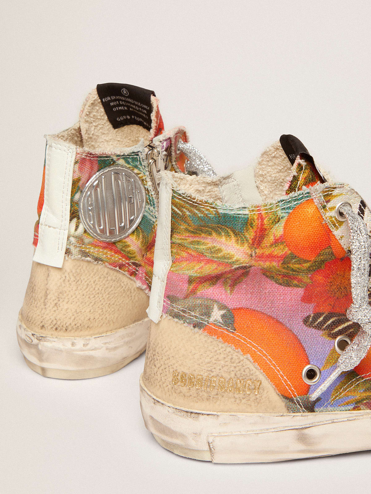 Golden Goose - Francy Penstar sneakers in canvas with multicolor Hawaii print and white leather star in 
