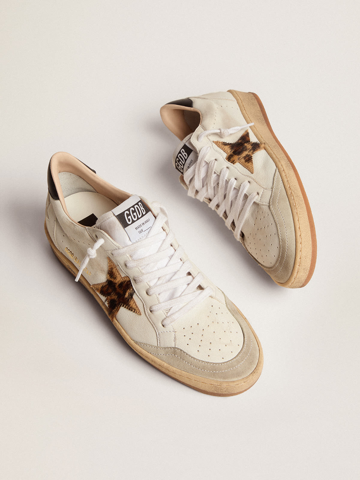 Golden Goose - Ball-Star para mujer con estrella de piel de potro estampado de leopardo in 