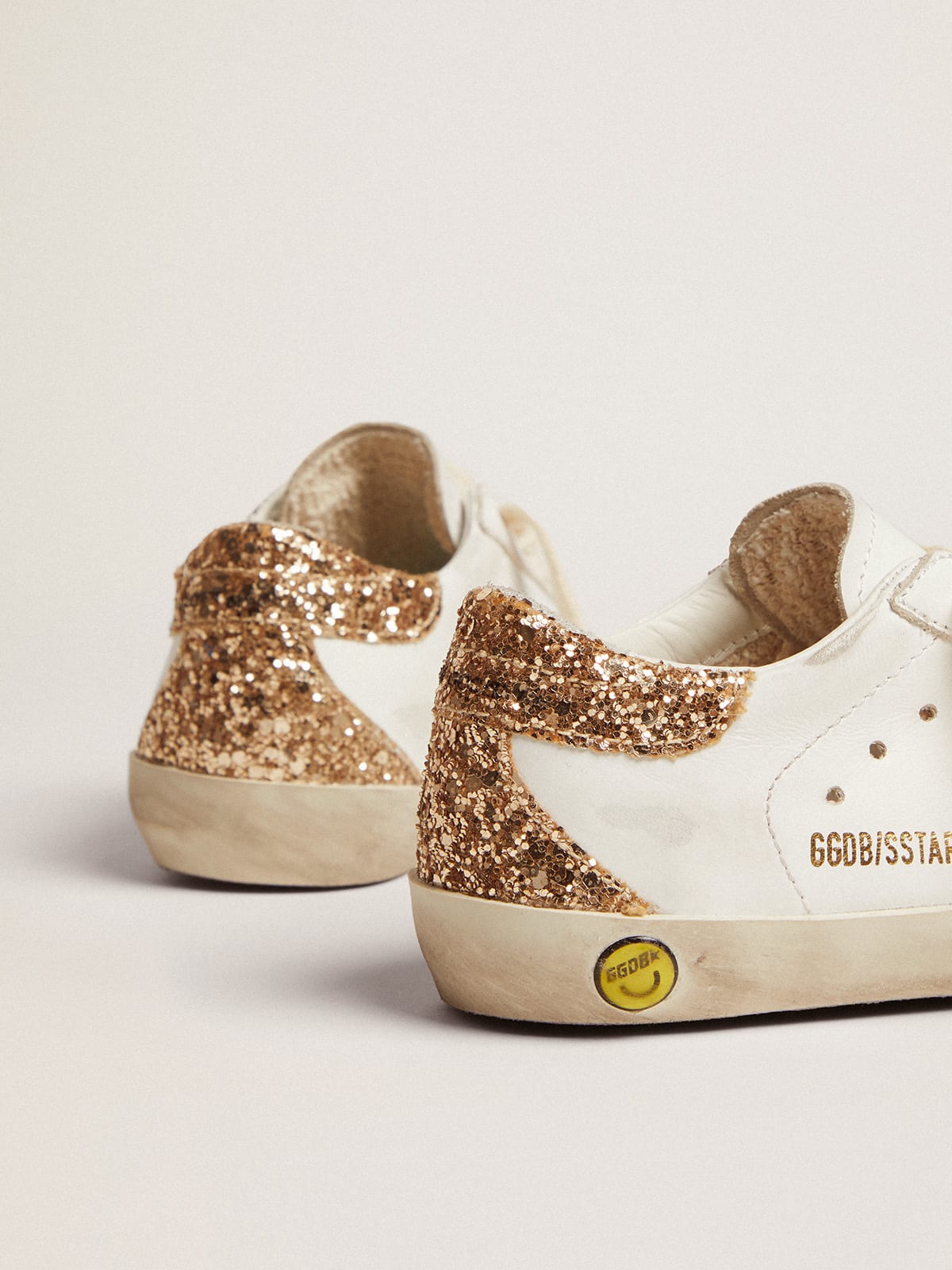 Super-Star sneakers with snake-print silver metallic leather star and gold  glitter heel tab | Golden Goose