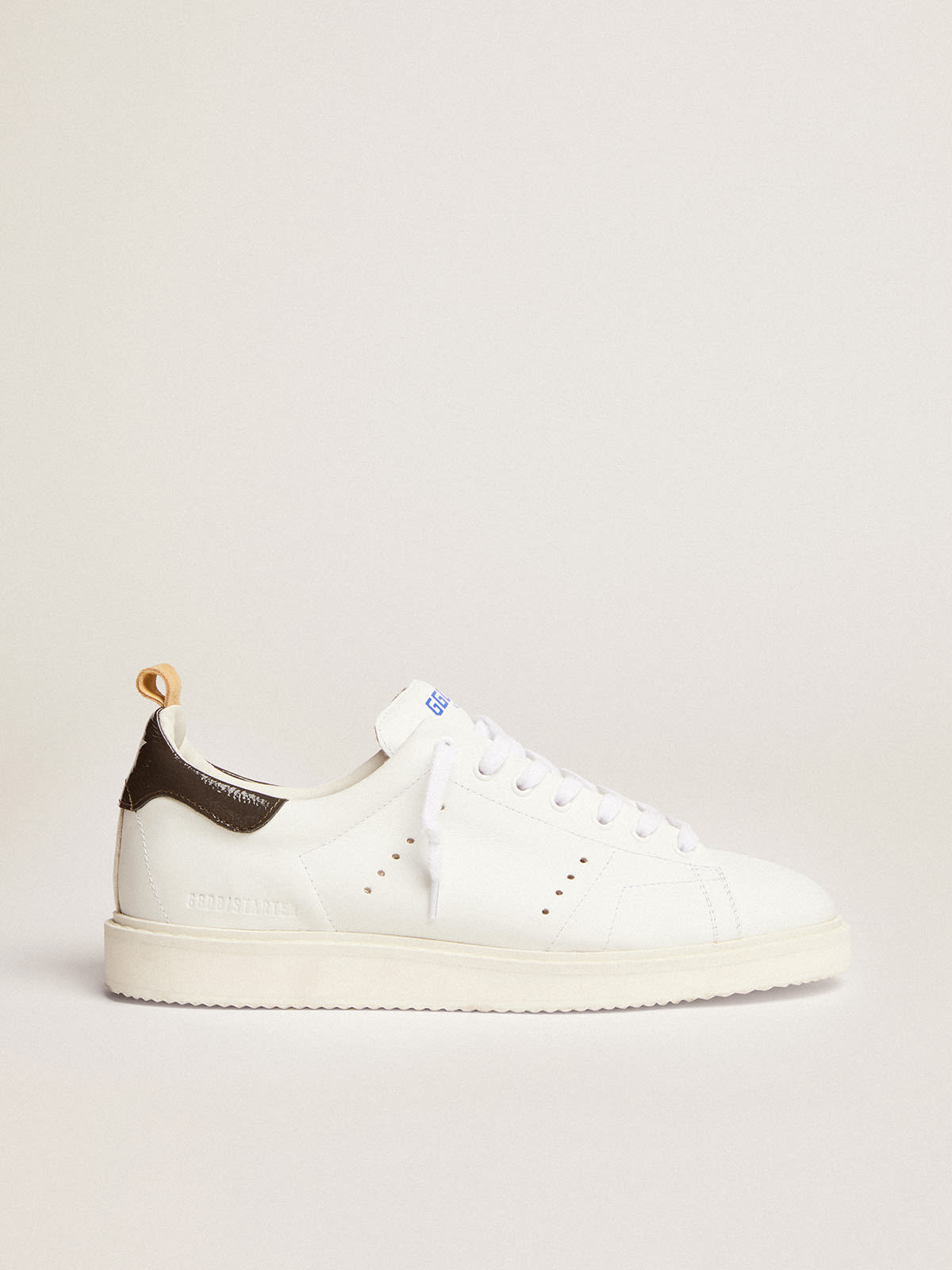Golden Goose - Men's Starter in white naplack with painted leather heel tab in 