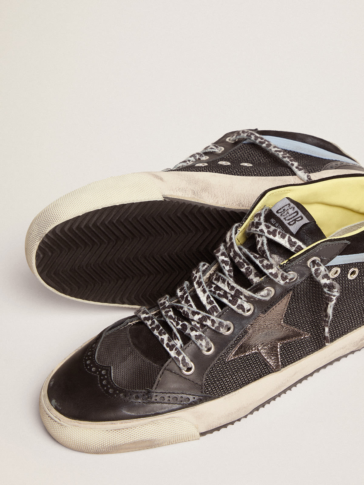 Black Embellished Mid Star Sneaker