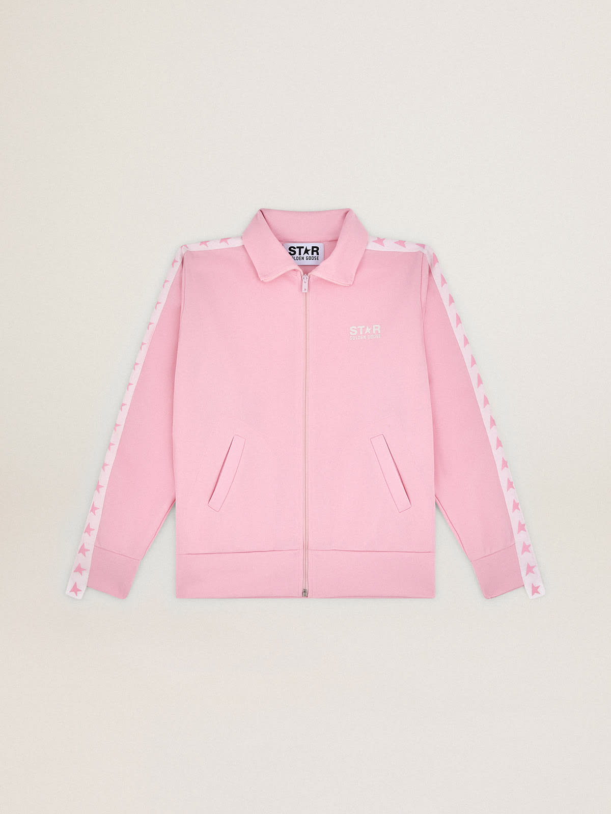 Women's pink zipped sweatshirt | Golden Goose