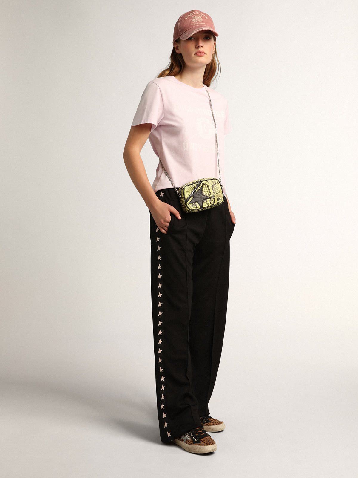 Lavender Journey Collection Tshirt with white Golden Goose University