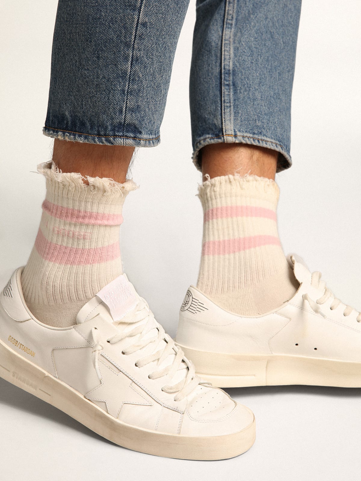 Socks with cheap golden goose sneakers