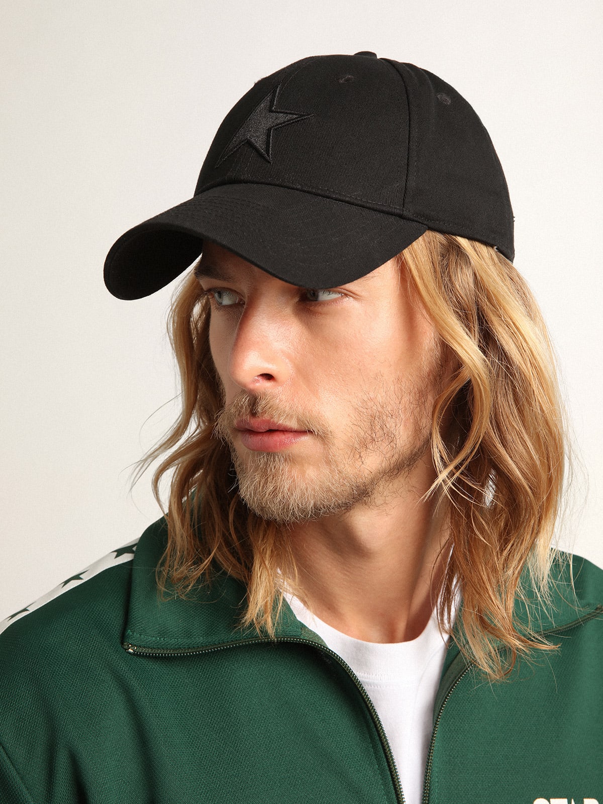 Golden Goose - Black baseball cap with star in 