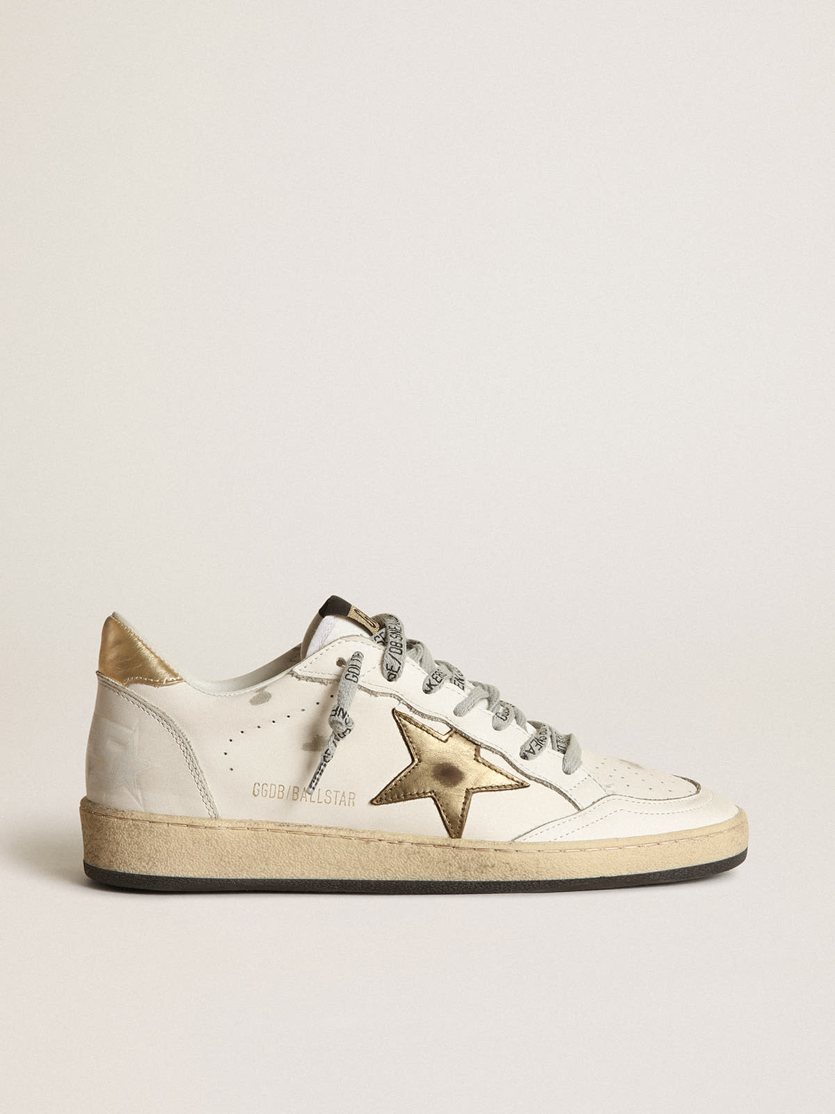 Ball Star sneakers with gold star and heel tab | Golden Goose