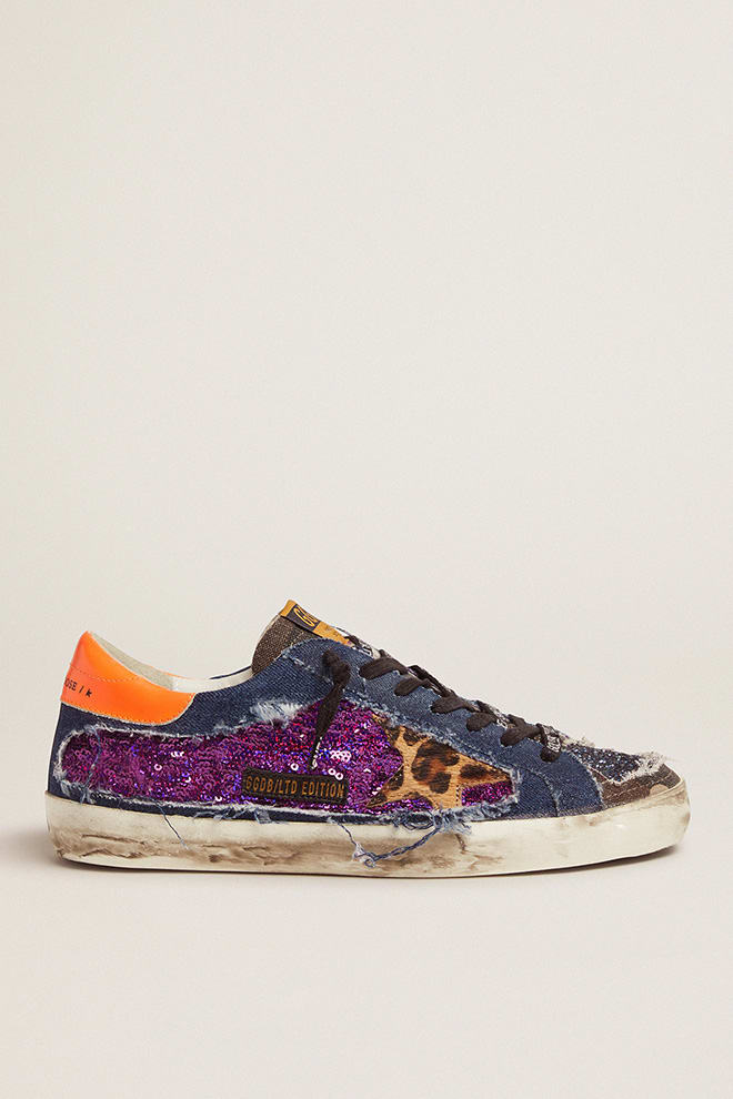 Golden goose superstar leopard on sale glitter