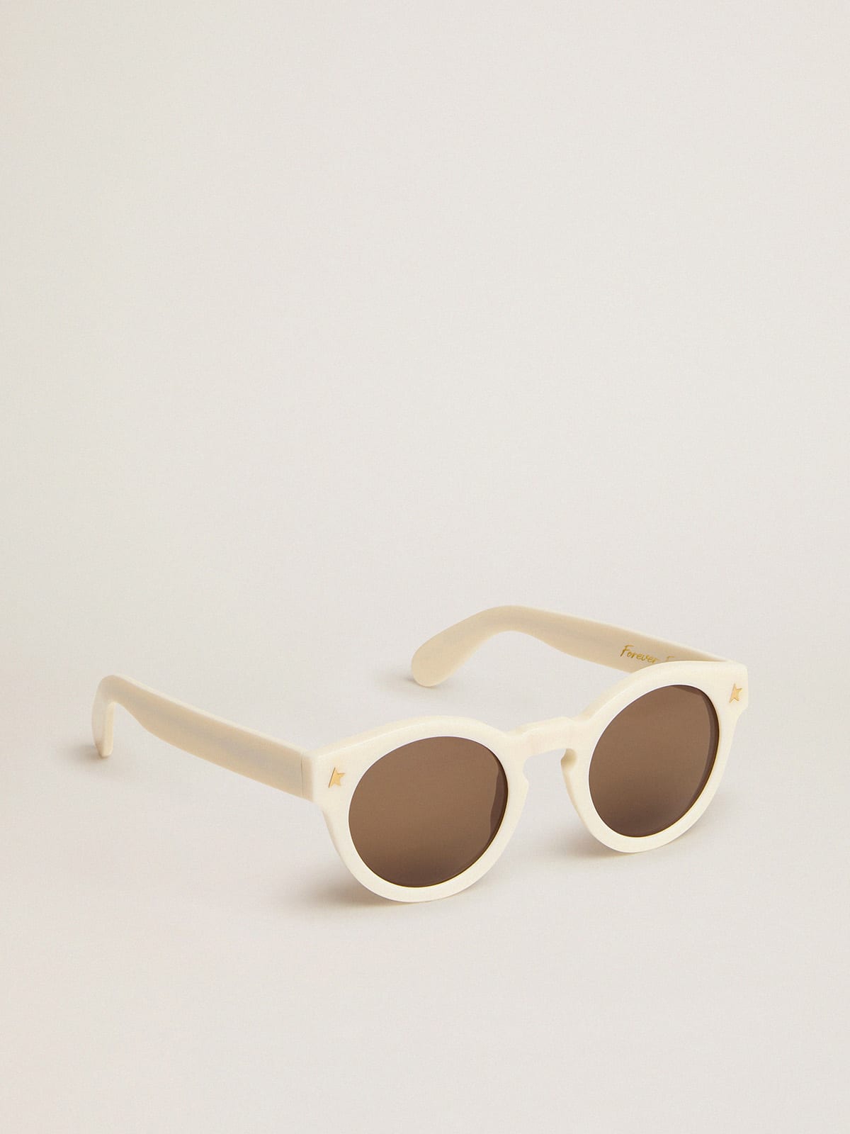 Golden Goose - Sunglasses Panthos model with white frame and gold details in 