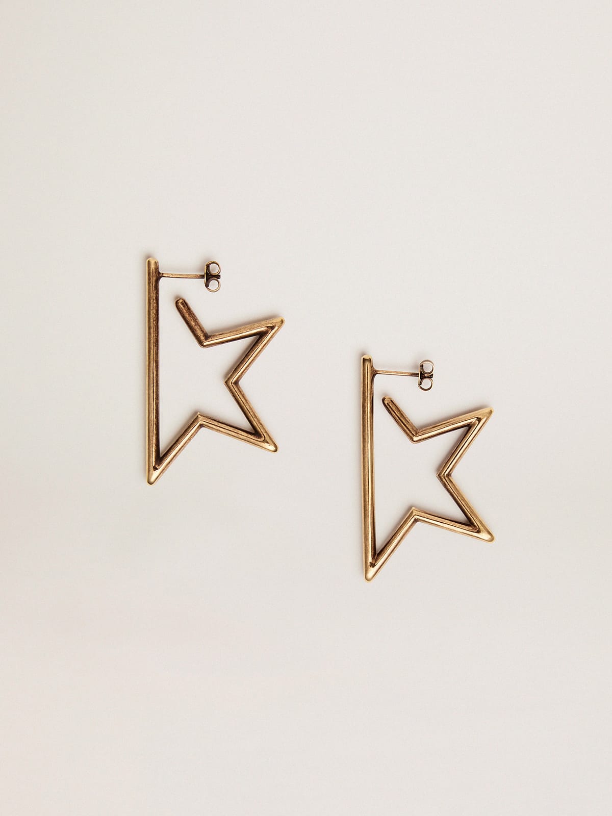 Golden Goose - Women's Star old gold color pendant earrings in 