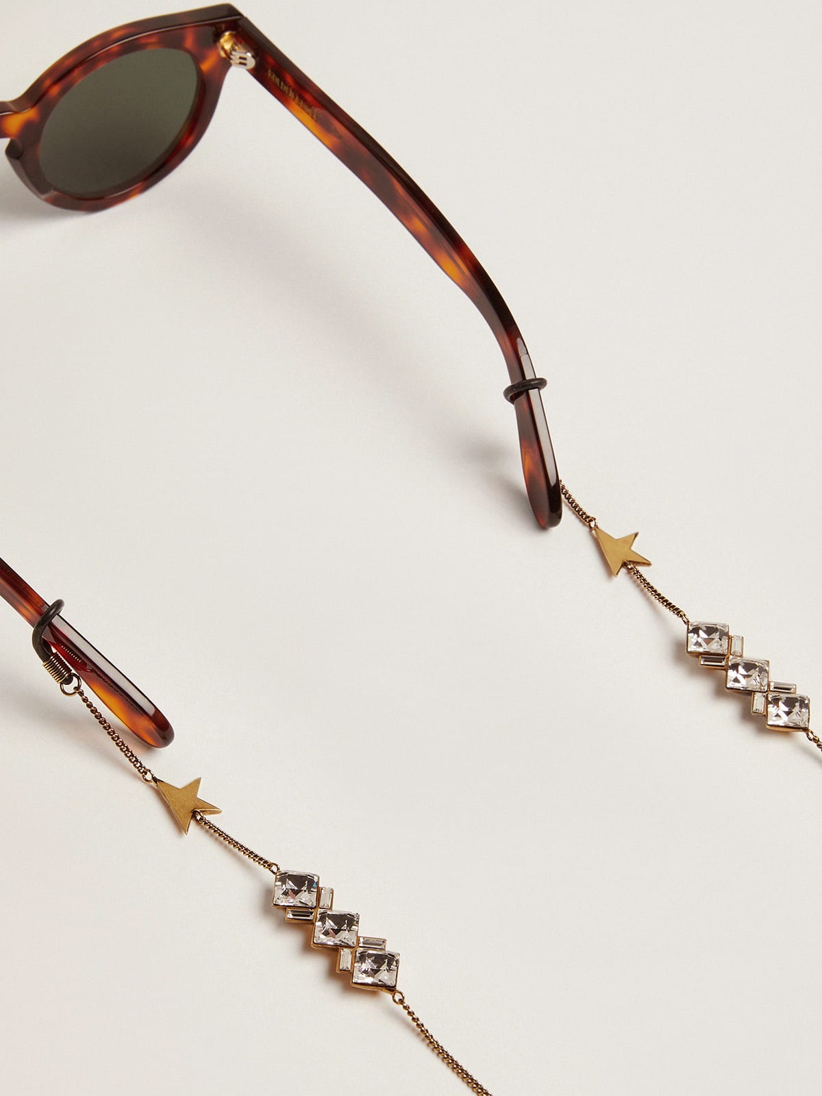 Golden Goose - Déco Jewelmates Collection glasses chain in old gold color in 