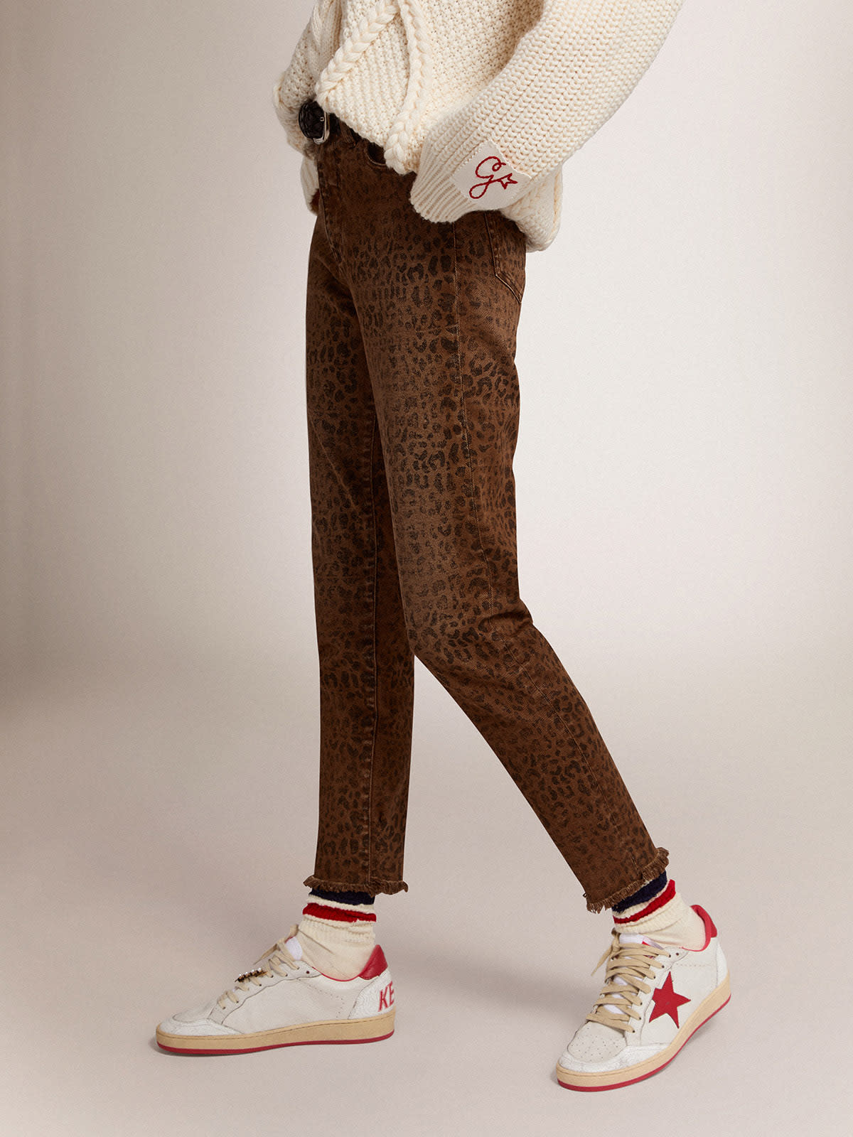 Golden Goose - Golden Collection skinny jeans with animal print in 